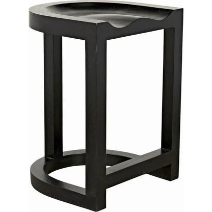 Saddle Wood Black Counter Stool - LOOMLAN - Noir - Counter Stools