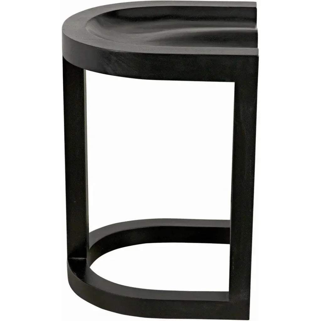 Saddle Wood Black Counter Stool - LOOMLAN - Noir - Counter Stools