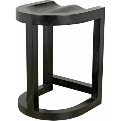 Saddle Wood Black Counter Stool - LOOMLAN - Noir - Counter Stools