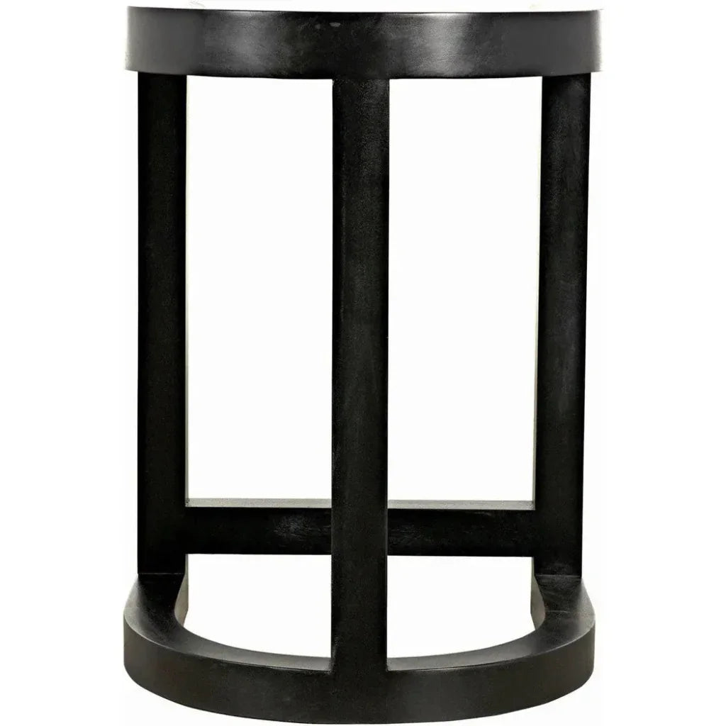 Saddle Wood Black Counter Stool - LOOMLAN - Noir - Counter Stools