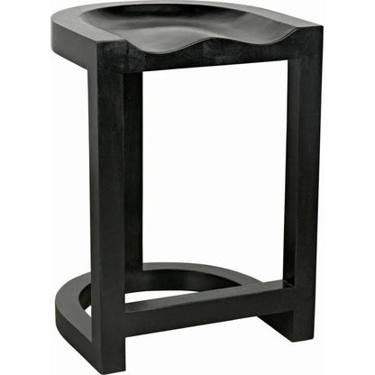 Saddle Wood Black Counter Stool - LOOMLAN - Noir - Counter Stools