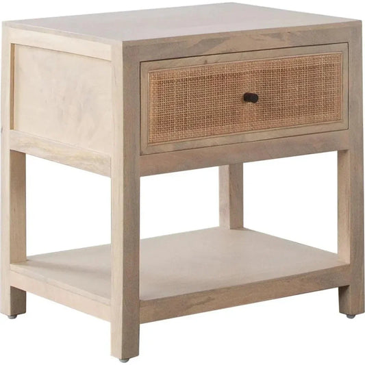 Sadler Wood Rectangular Accent Table 1 - Drawer - LOOMLAN - Diamond Sofa - Side Tables