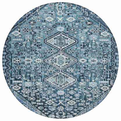 Saelain Blue Washable Indoor-Outdoor Rug