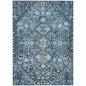 Saelain Blue Washable Indoor-Outdoor Rug