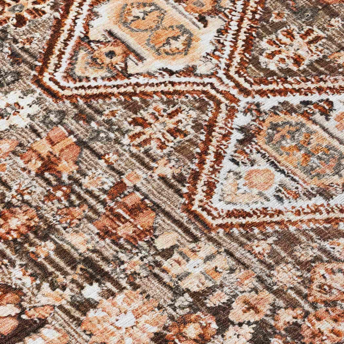 Saelain Brown Washable Indoor-Outdoor Rug