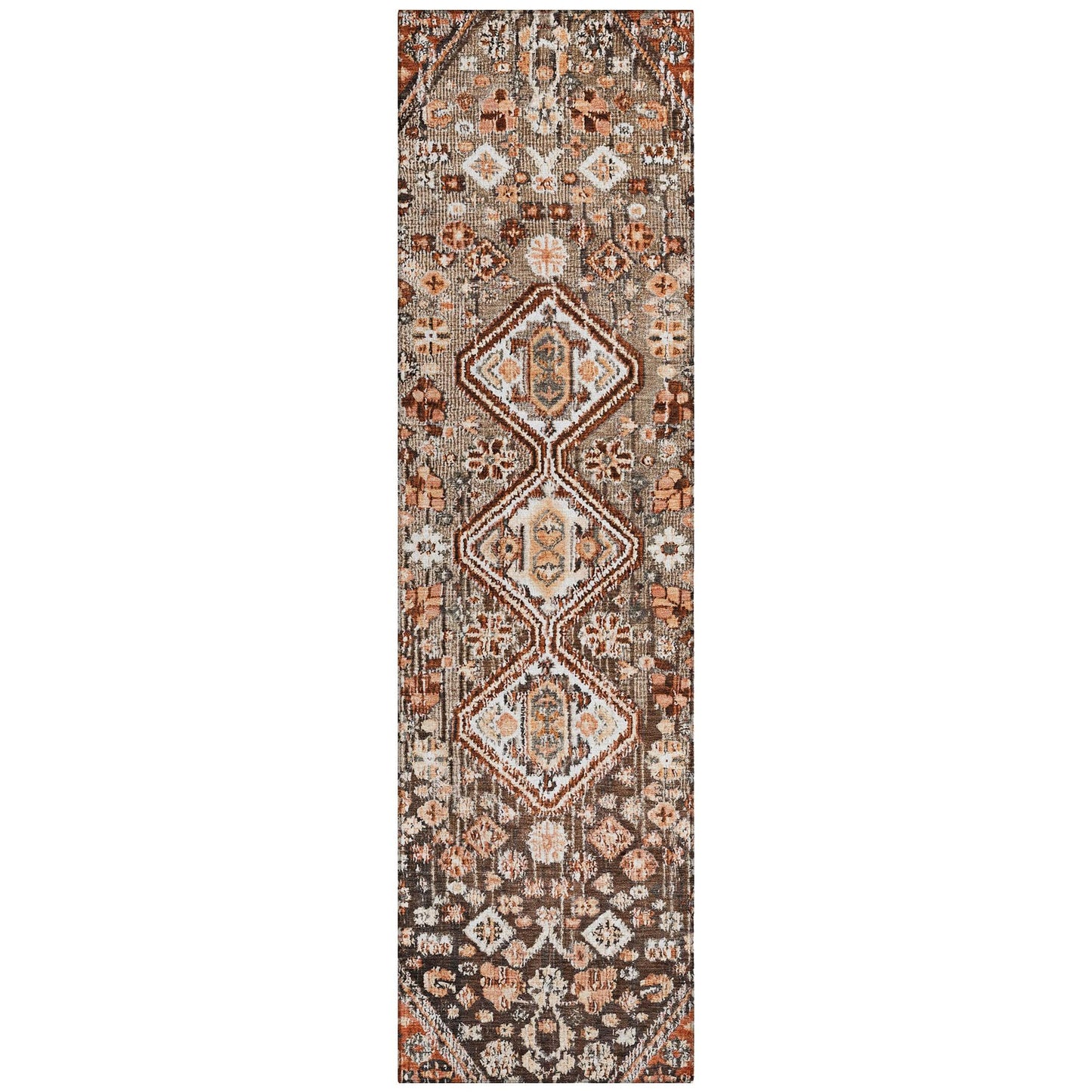 Saelain Brown Washable Indoor-Outdoor Rug