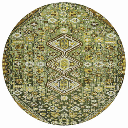Saelain Olive Washable Indoor-Outdoor Rug