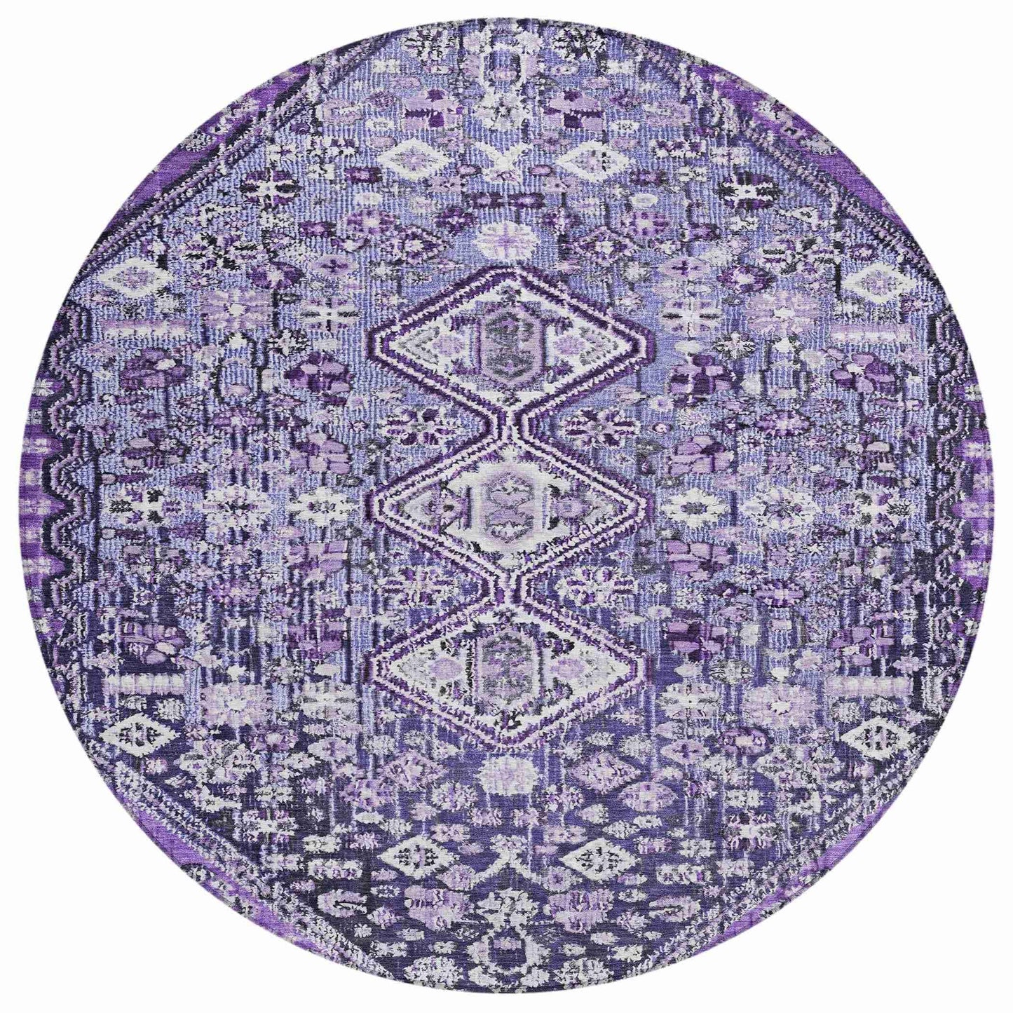 Saelain Purple Washable Indoor-Outdoor Rug
