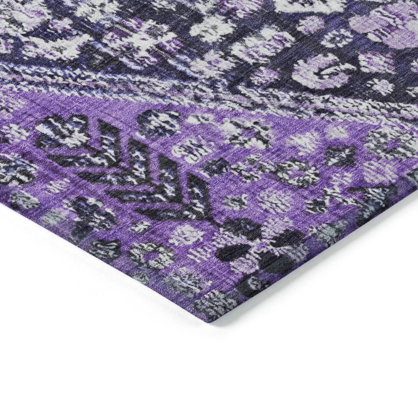 Saelain Purple Washable Indoor-Outdoor Rug