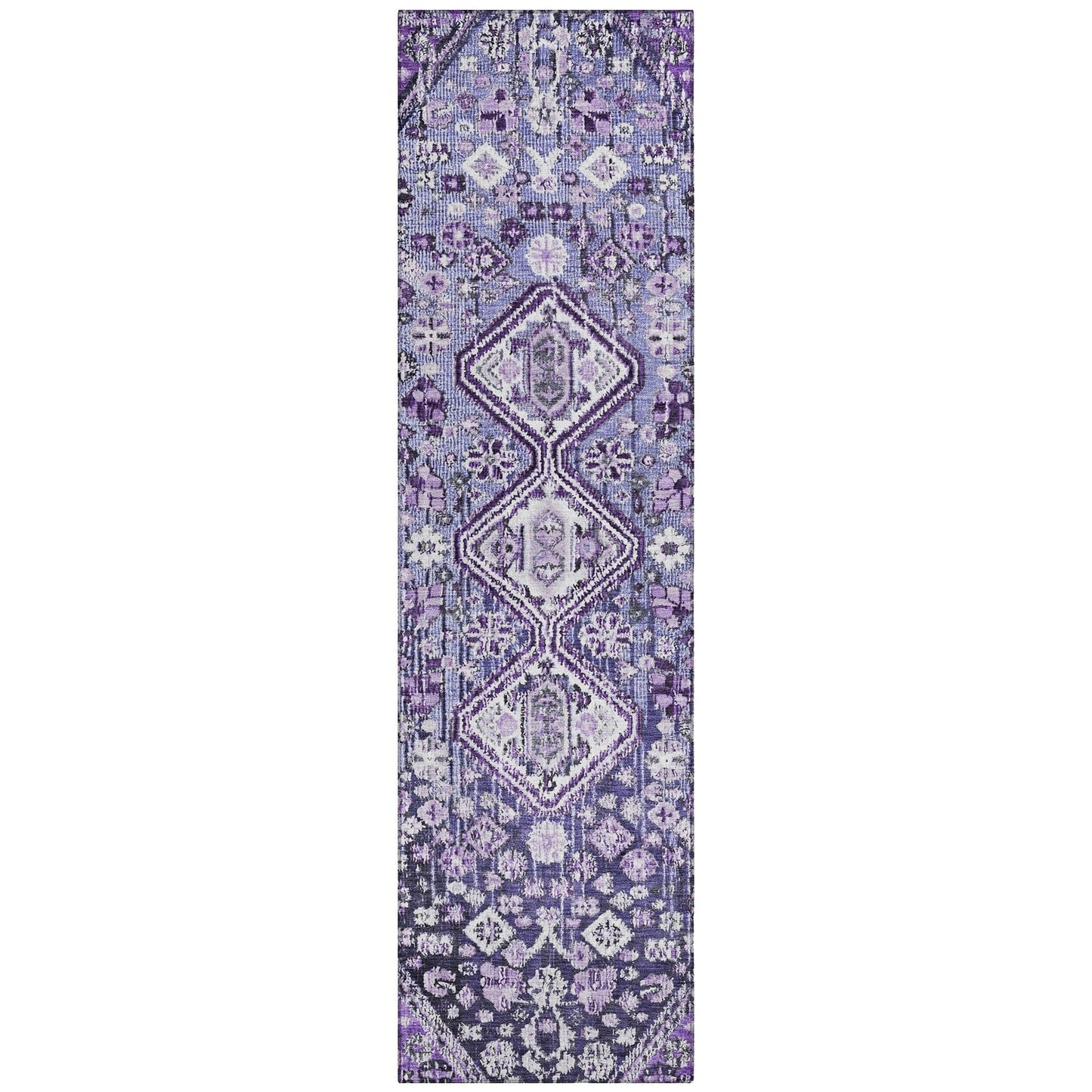 Saelain Purple Washable Indoor-Outdoor Rug