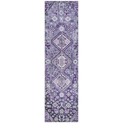 Saelain Purple Washable Indoor-Outdoor Rug