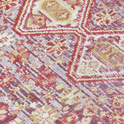 Saelain Red Washable Indoor-Outdoor Rug