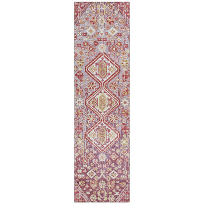Saelain Red Washable Indoor-Outdoor Rug