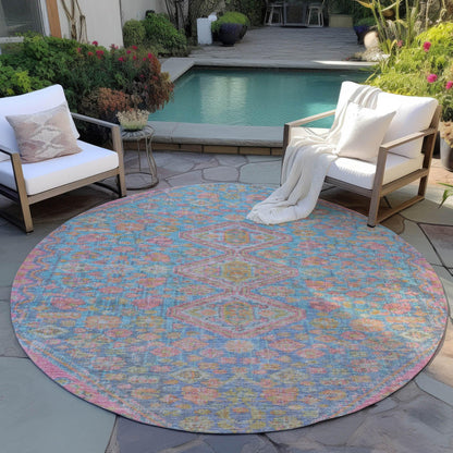 Saelain Sky Washable Indoor-Outdoor Rug