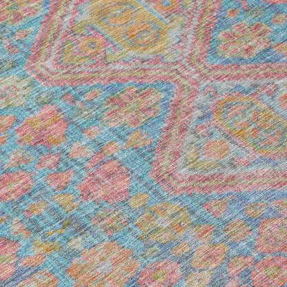 Saelain Sky Washable Indoor-Outdoor Rug