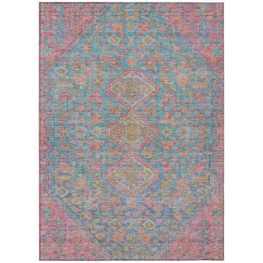 Saelain Sky Washable Indoor-Outdoor Rug