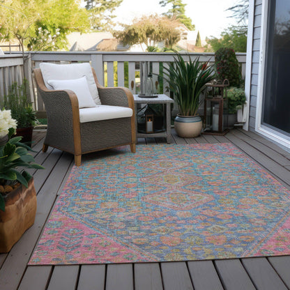 Saelain Sky Washable Indoor-Outdoor Rug