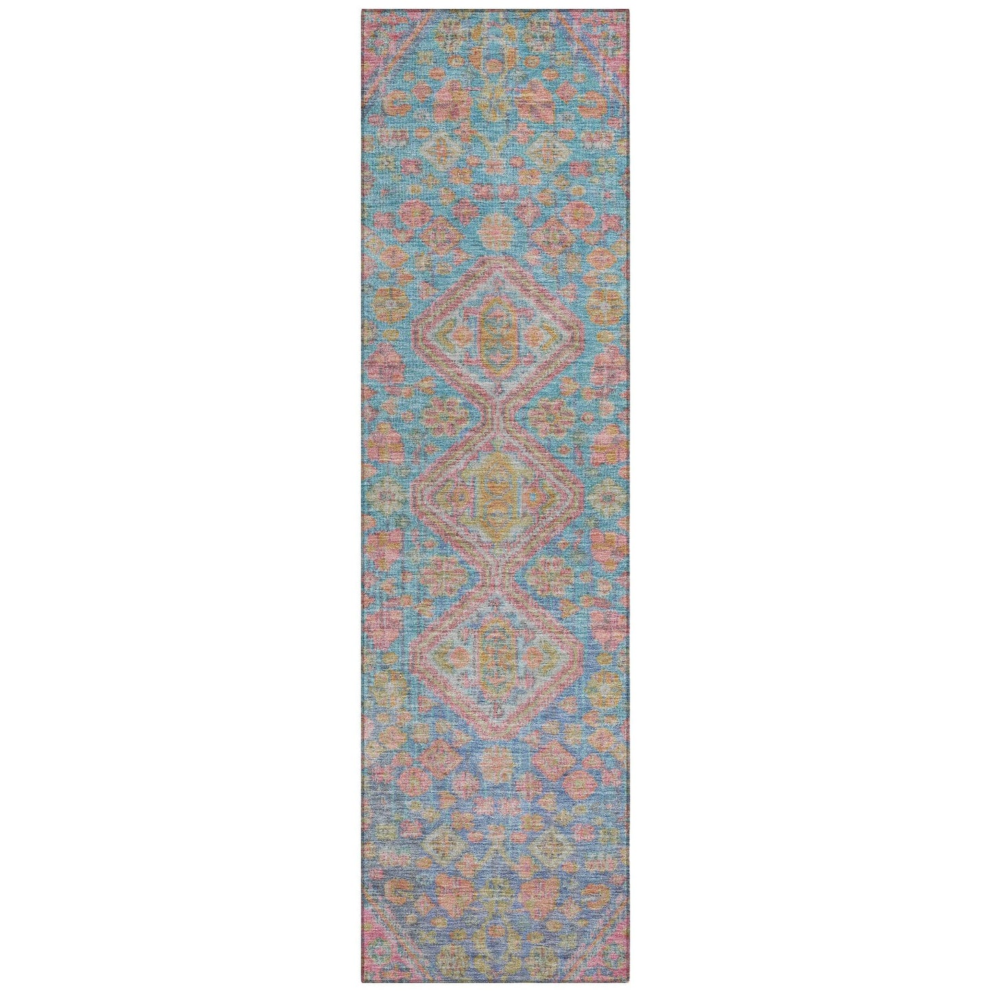 Saelain Sky Washable Indoor-Outdoor Rug