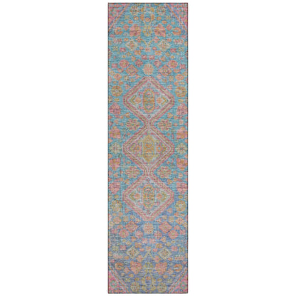 Saelain Sky Washable Indoor-Outdoor Rug