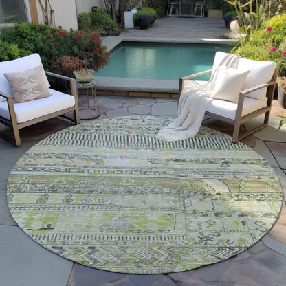 Saelanor Beige Washable Indoor-Outdoor Rug