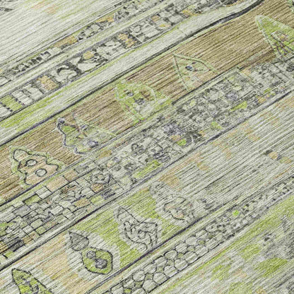 Saelanor Beige Washable Indoor-Outdoor Rug