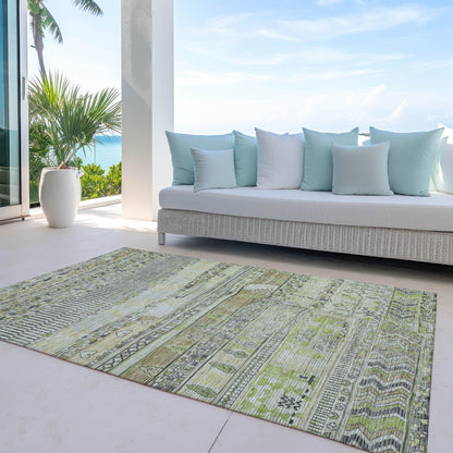 Saelanor Beige Washable Indoor-Outdoor Rug
