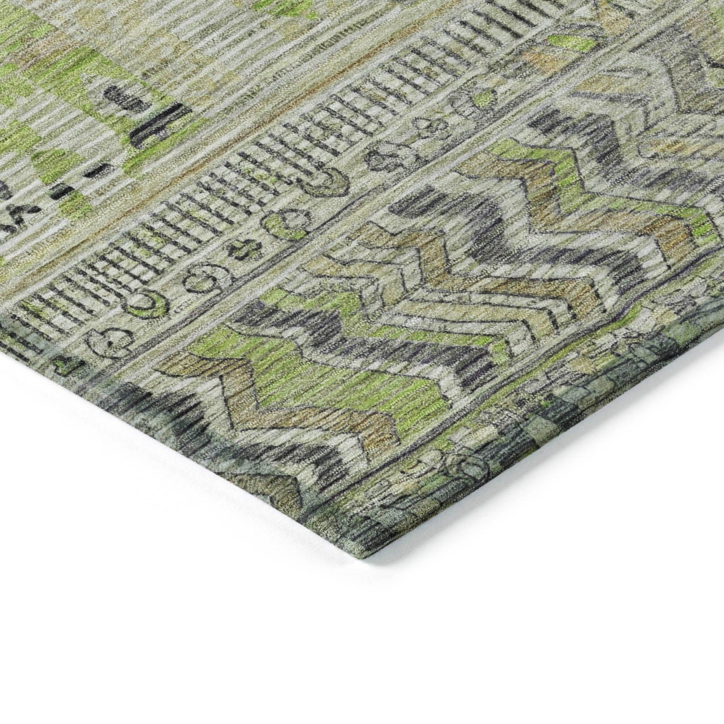 Saelanor Beige Washable Indoor-Outdoor Rug