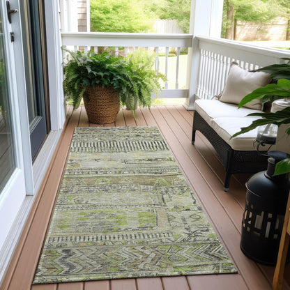 Saelanor Beige Washable Indoor-Outdoor Rug