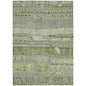 Saelanor Olive Washable Indoor-Outdoor Rug