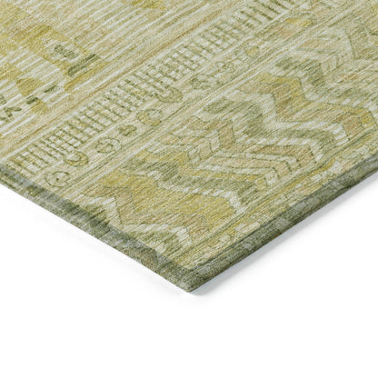 Saelanor Tan Washable Indoor-Outdoor Rug