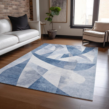 Saelara Denim Washable Indoor-Outdoor Rug