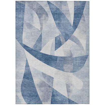 Saelara Denim Washable Indoor-Outdoor Rug