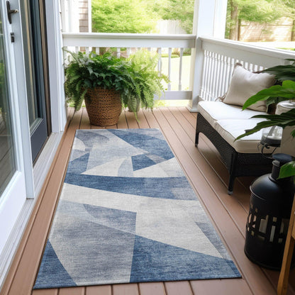 Saelara Denim Washable Indoor-Outdoor Rug