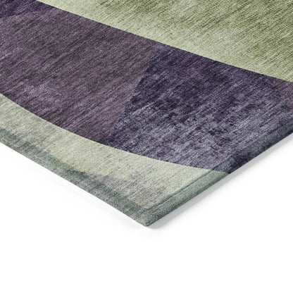 Saelara Purple Washable Indoor-Outdoor Rug