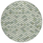 Saelaris Green Washable Indoor-Outdoor Rug