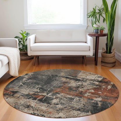 Saelien Brown Washable Indoor-Outdoor Rug