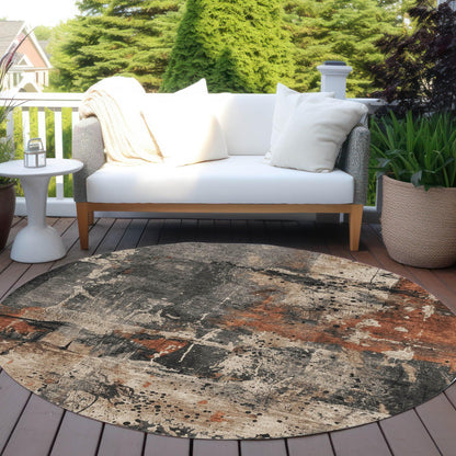Saelien Brown Washable Indoor-Outdoor Rug