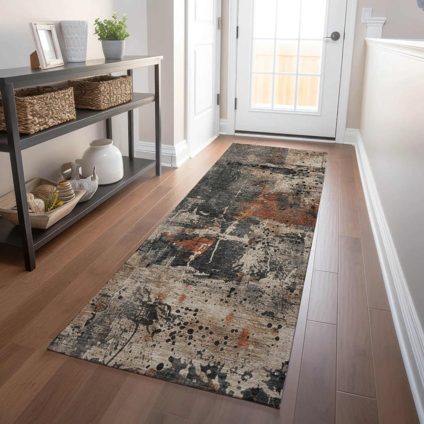 Saelien Brown Washable Indoor-Outdoor Rug