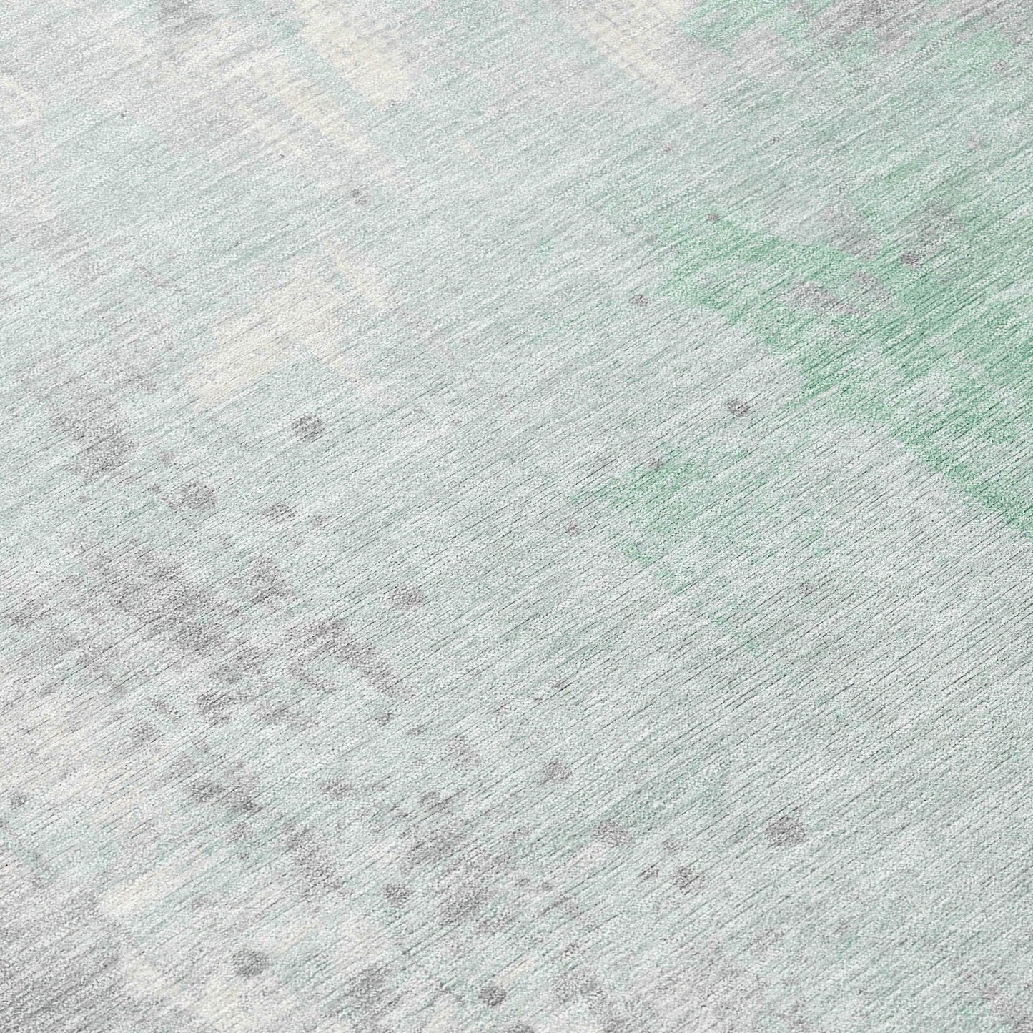 Saelion Green Washable Indoor-Outdoor Rug