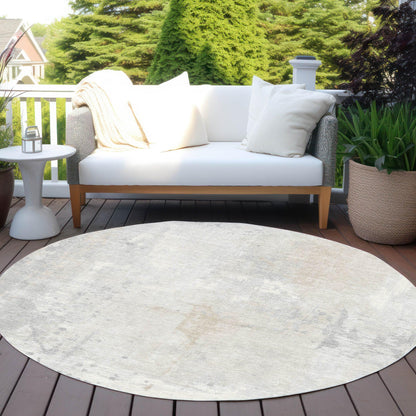 Saelion Ivory Washable Indoor-Outdoor Rug