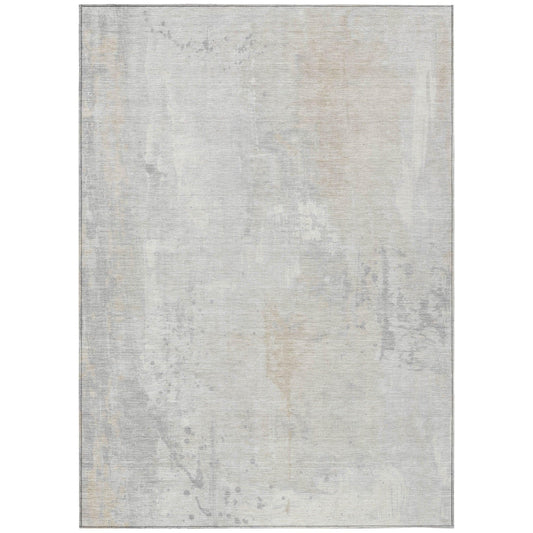 Saelion Ivory Washable Indoor-Outdoor Rug