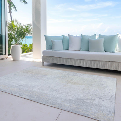 Saelion Ivory Washable Indoor-Outdoor Rug