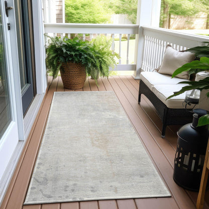 Saelion Ivory Washable Indoor-Outdoor Rug