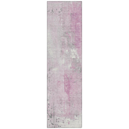 Saelion Pink Washable Indoor-Outdoor Rug
