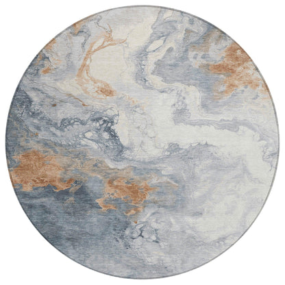 Saelira Gray Washable Indoor-Outdoor Rug