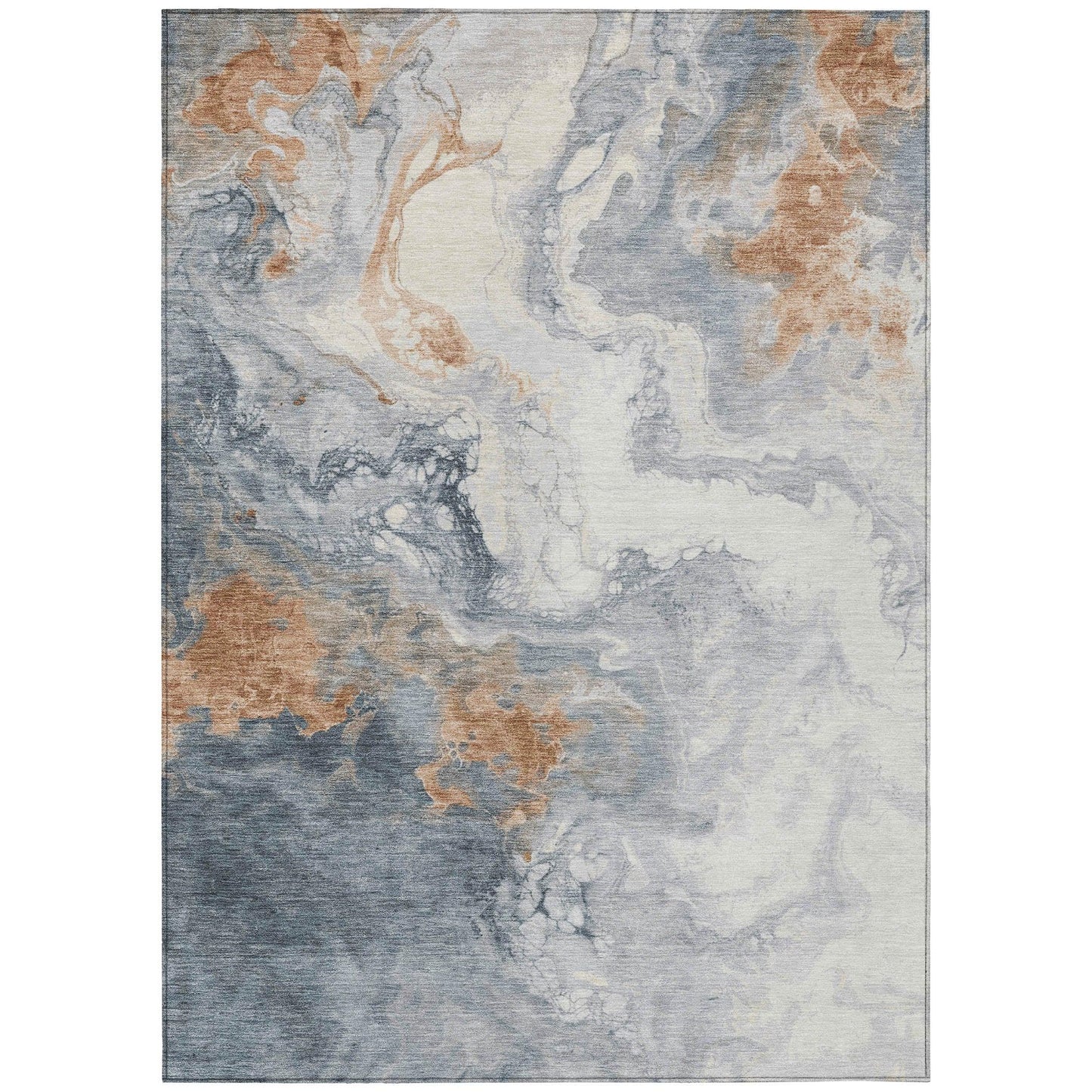 Saelira Gray Washable Indoor-Outdoor Rug