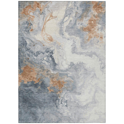 Saelira Gray Washable Indoor-Outdoor Rug