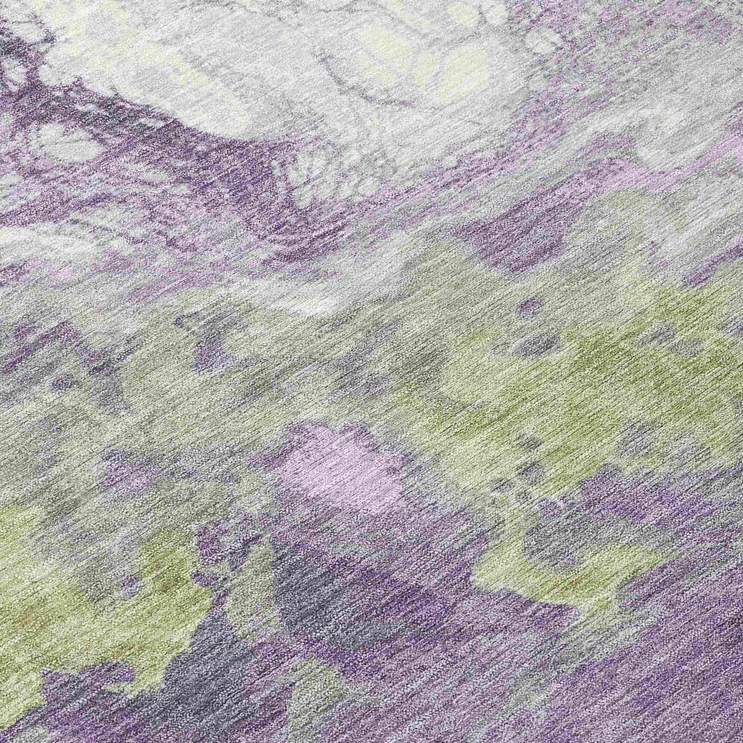 Saelira Purple Washable Indoor-Outdoor Rug