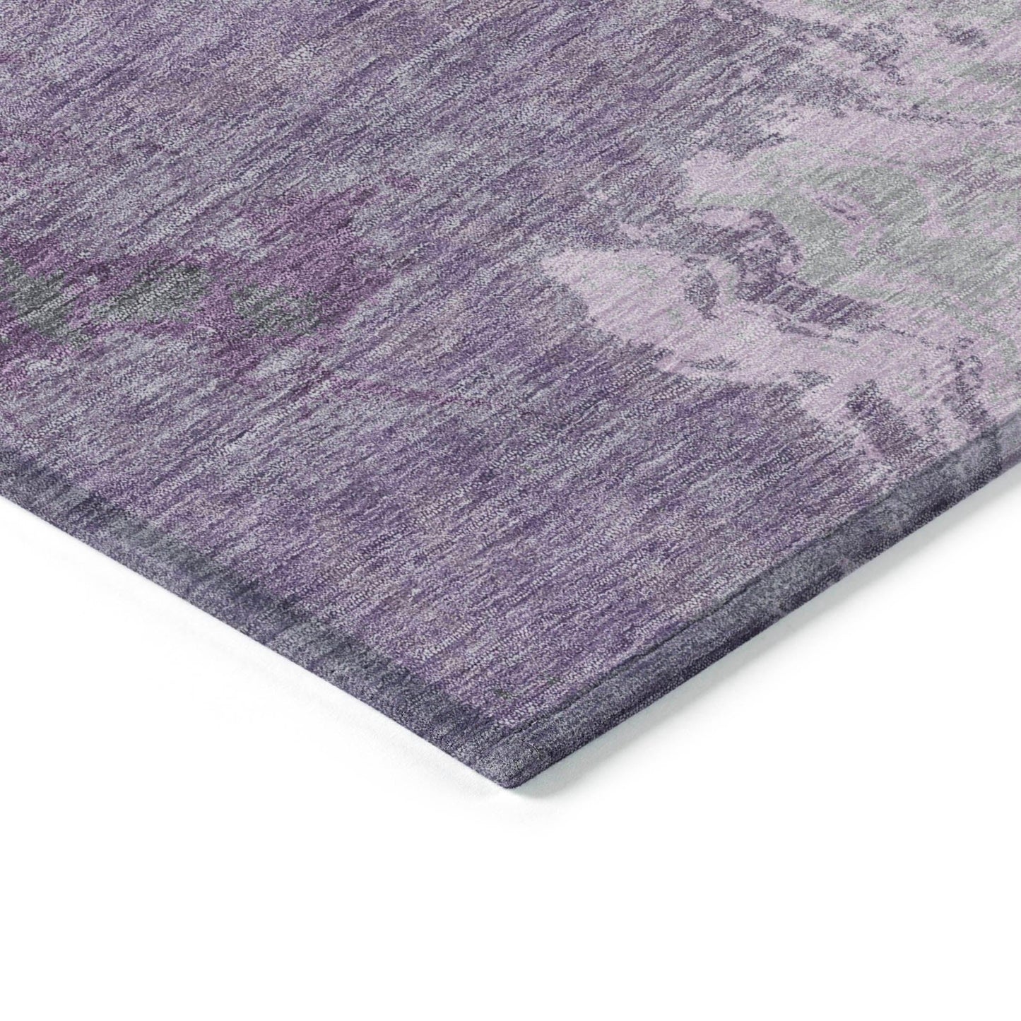 Saelira Purple Washable Indoor-Outdoor Rug