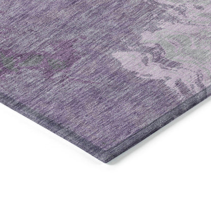 Saelira Purple Washable Indoor-Outdoor Rug